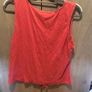 Pink tank top with buttons